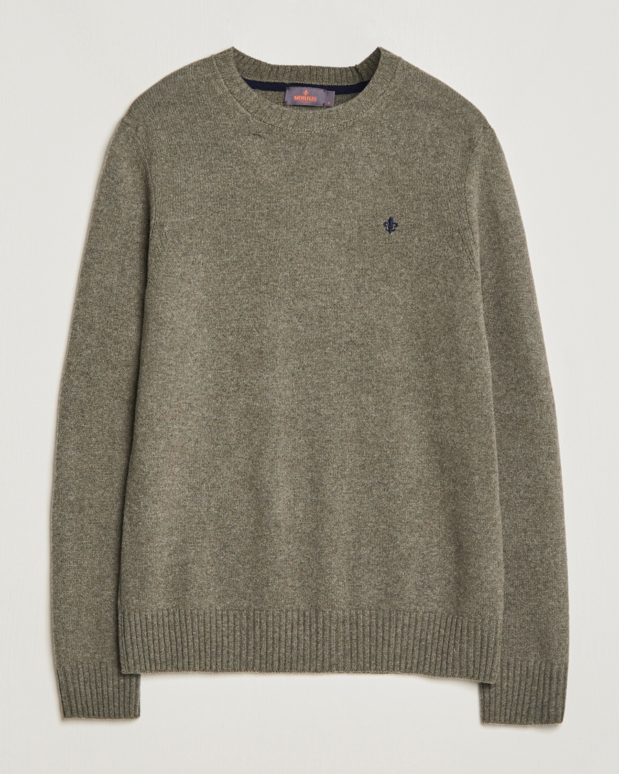 Heren | Truien | Morris | Newton Crew Neck Olive
