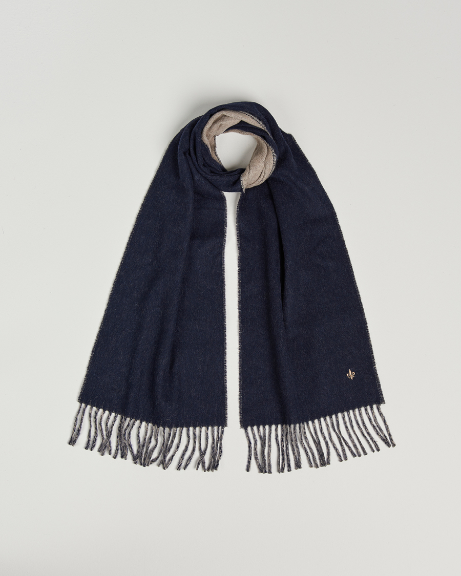 Heren | Morris Double Face Wool Scarf Navy | Morris | Double Face Wool Scarf Navy
