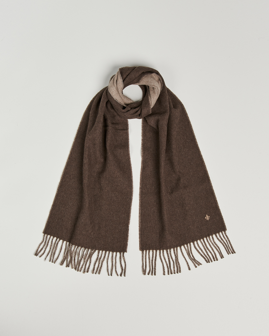 Heren | Morris Double Face Wool Scarf Brown | Morris | Double Face Wool Scarf Brown