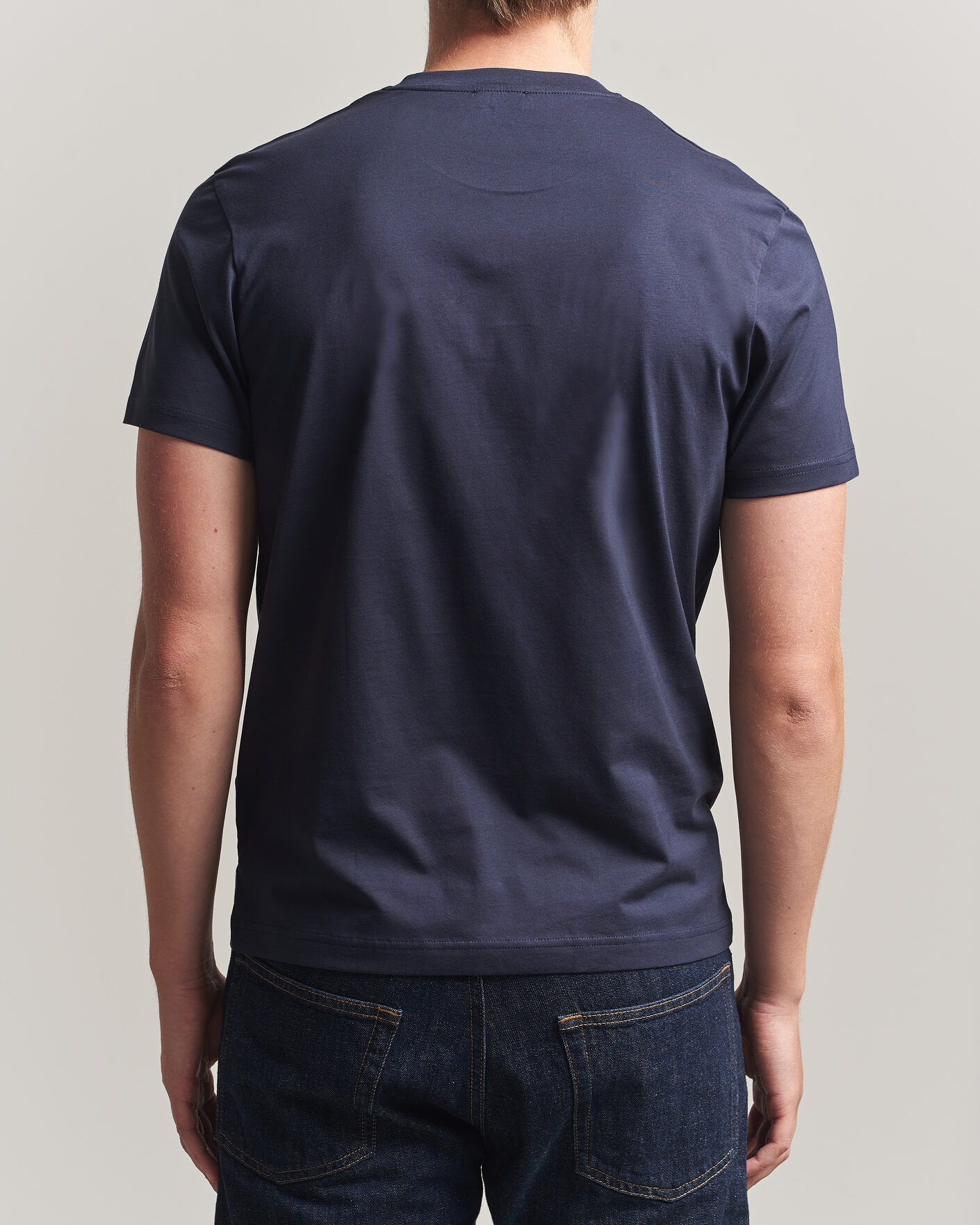 Heren | T-shirts | Sunspel | Riviera Midweight T-Shirt Navy