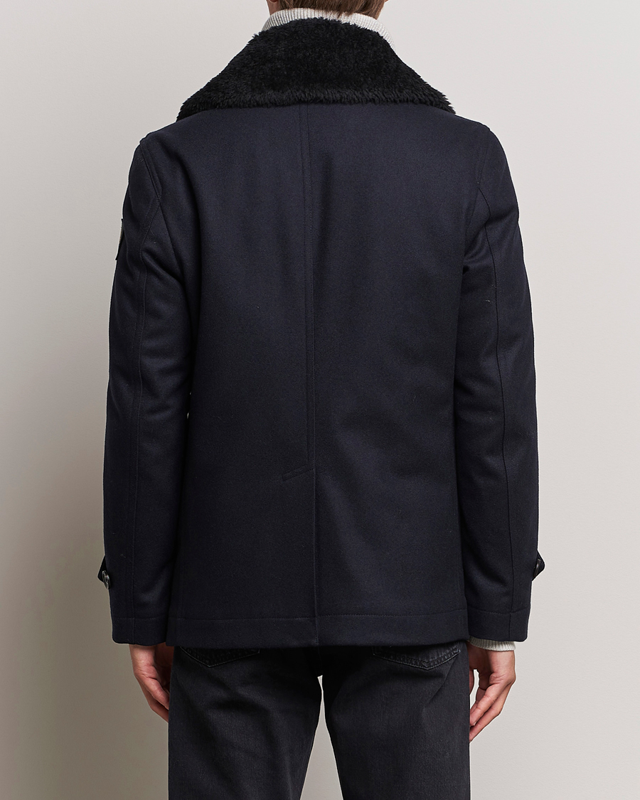 Heren | Jassen | Belstaff | Ashridge Sherling Wool Peacoat Dark Ink