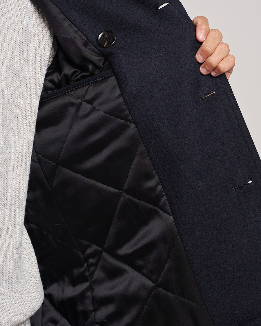 Heren | Jassen | Belstaff | Ashridge Sherling Wool Peacoat Dark Ink