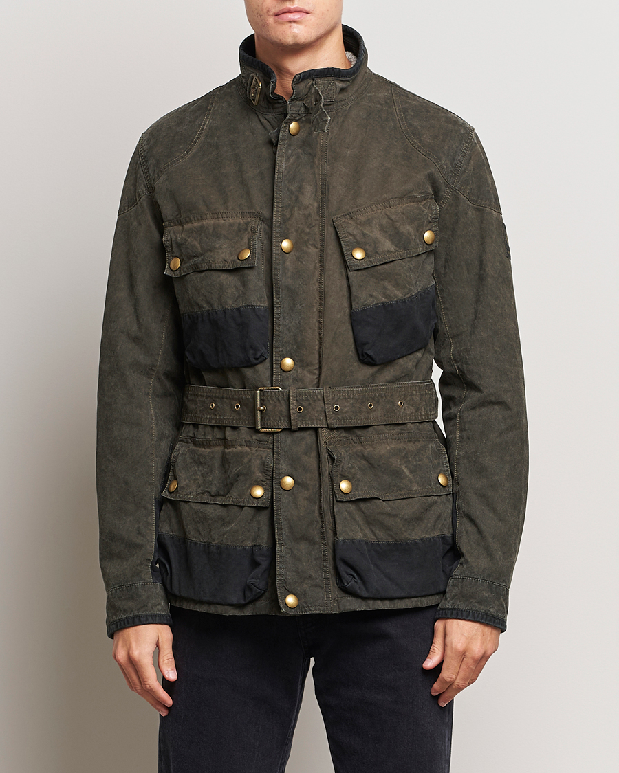 Heren | Belstaff | Belstaff | Patched Washed Waxed Trailmaster Fossil