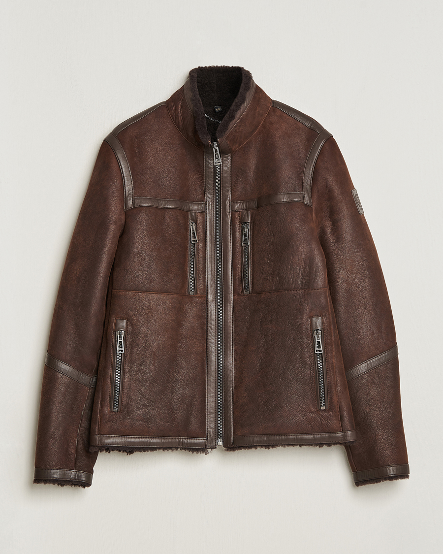 Heren | Jassen | Belstaff | Tundra Sherling Leather Jacket Earth Brown