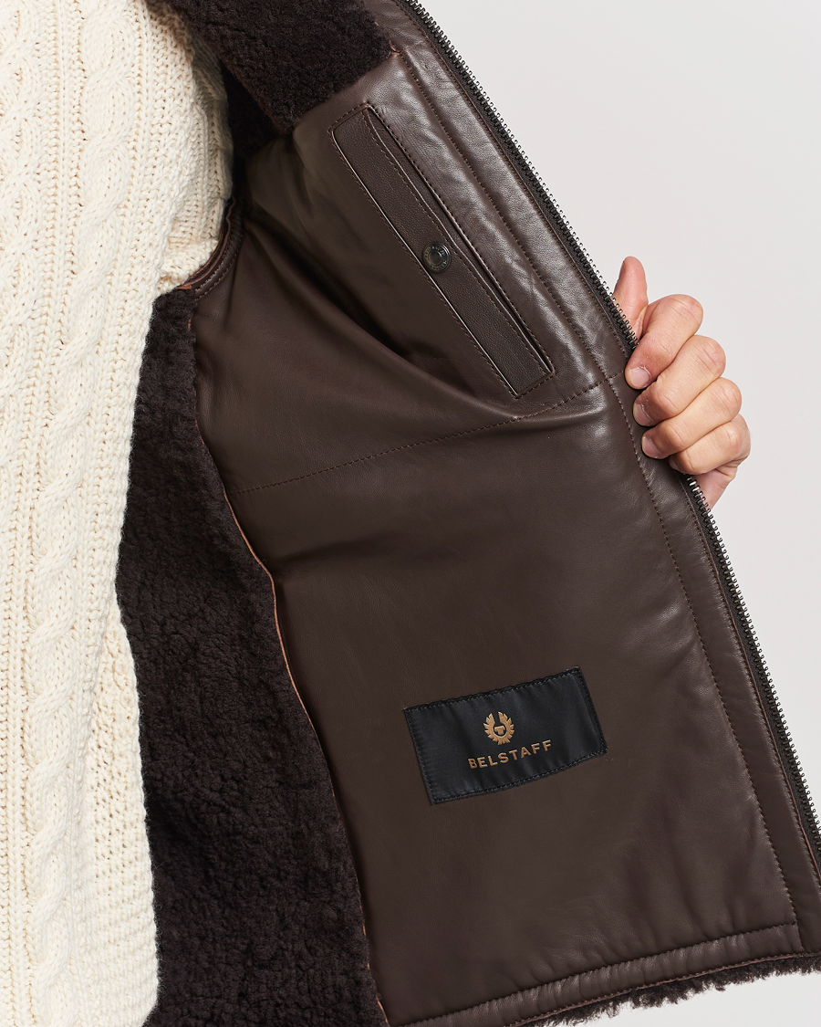 Heren | Jassen | Belstaff | Tundra Sherling Leather Jacket Earth Brown
