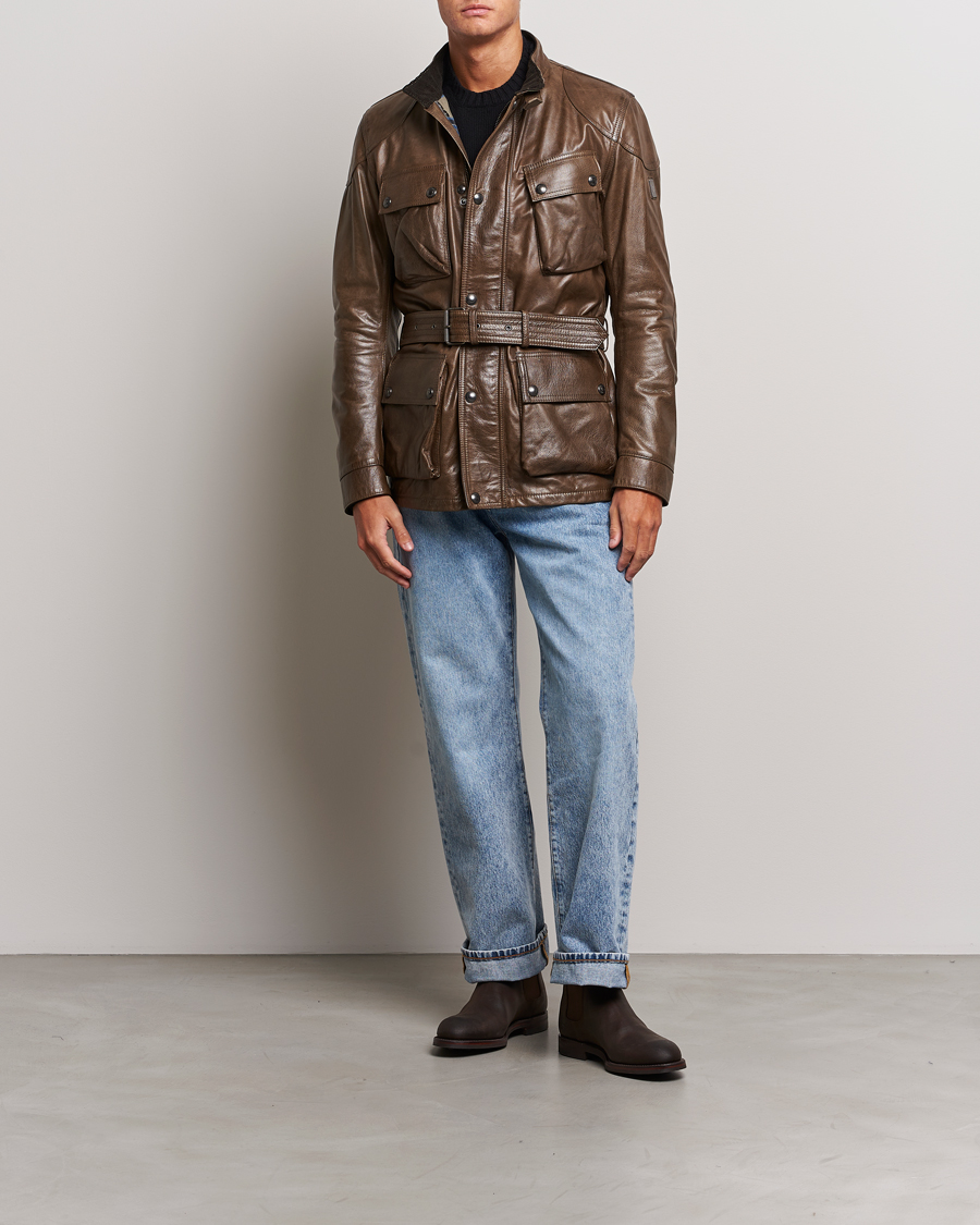 Heren | Jassen | Belstaff | Trailmaster Panther Leather Jacket Antique Bronze