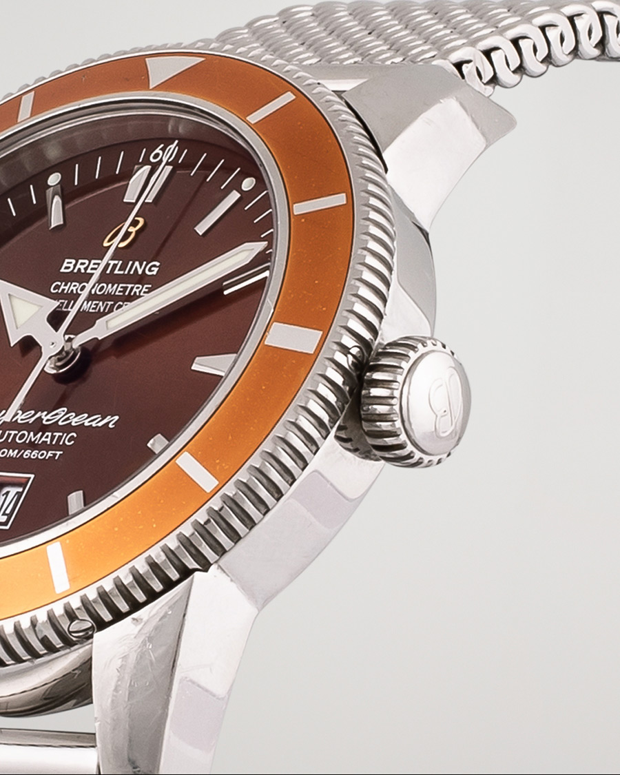 Heren | Breitling Pre-Owned Superocean Heritage 46 A17320 Steel Brown | Breitling Pre-Owned | Superocean Heritage 46 A17320 Steel Brown