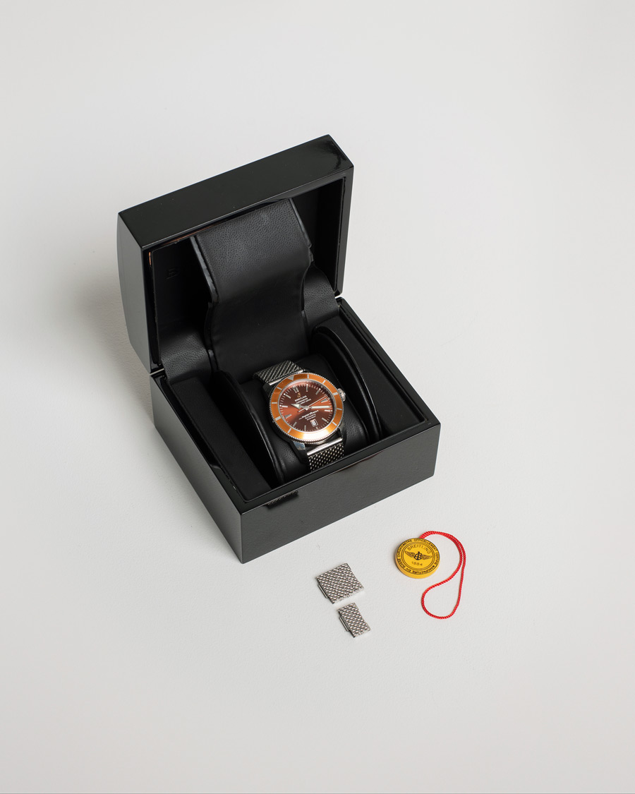 Heren | Breitling Pre-Owned Superocean Heritage 46 A17320 Steel Brown | Breitling Pre-Owned | Superocean Heritage 46 A17320 Steel Brown