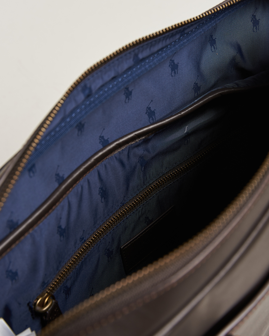 Heren | Polo Ralph Lauren Leather Briefcase Dark Brown | Polo Ralph Lauren | Leather Briefcase Dark Brown