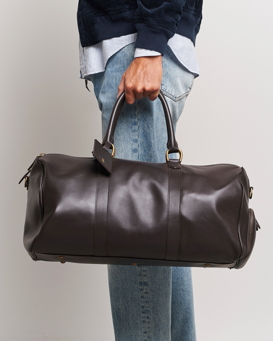 Heren |  | Polo Ralph Lauren | Leather Duffle Bag Dark Brown