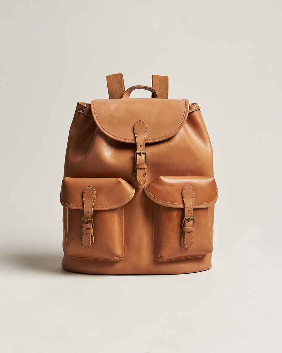 Heren | Polo Ralph Lauren Heritage Leather Backpack Tan | Polo Ralph Lauren | Heritage Leather Backpack Tan