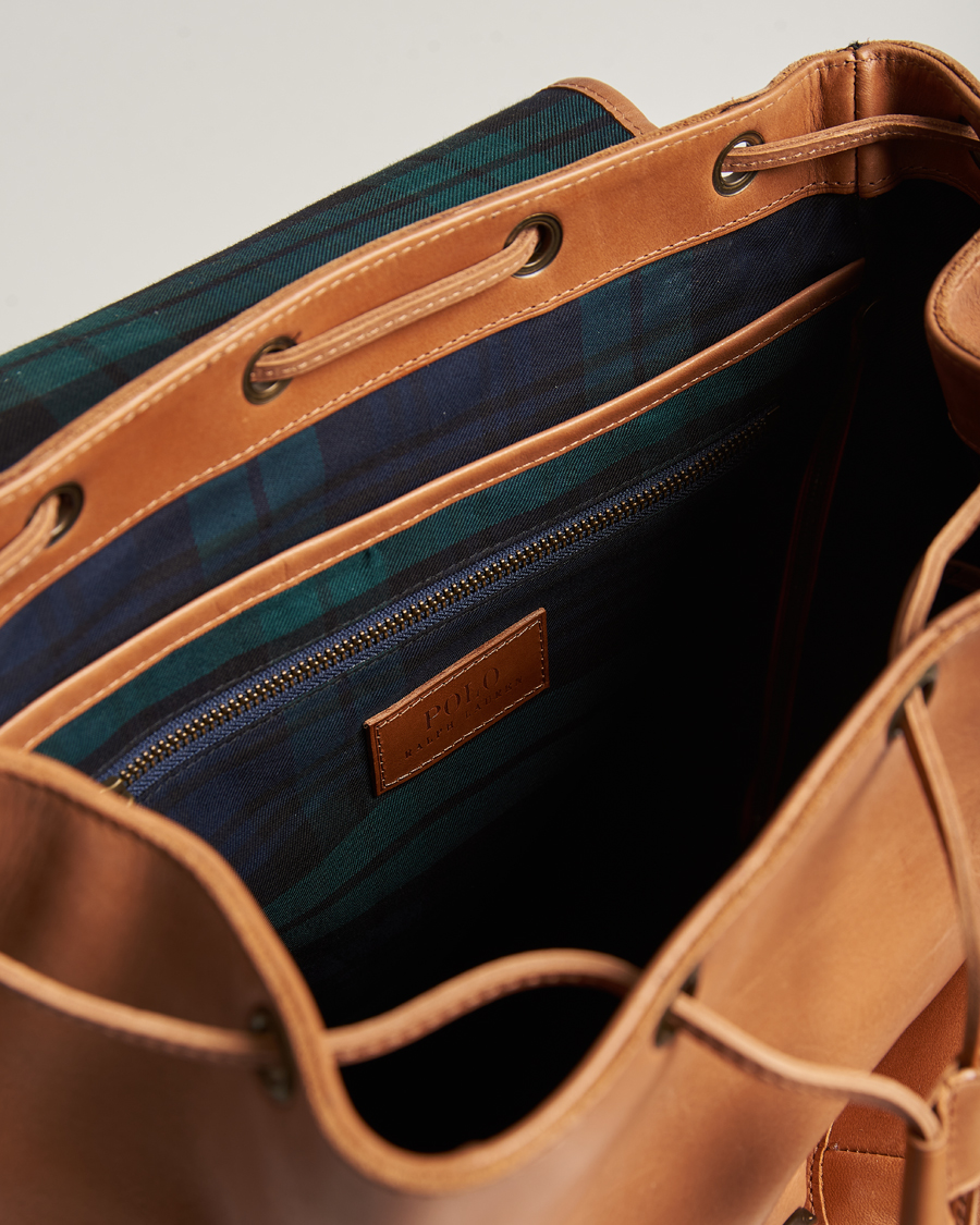 Heren | Polo Ralph Lauren Heritage Leather Backpack Tan | Polo Ralph Lauren | Heritage Leather Backpack Tan