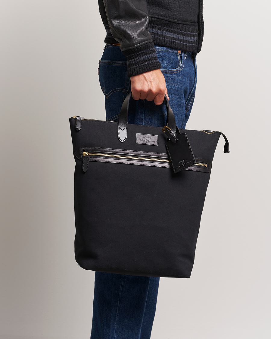 Heren | Draagtassen | Polo Ralph Lauren | Canvas Tote Bag  Black