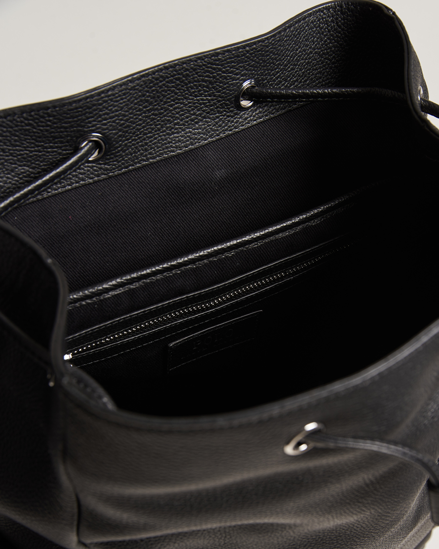 Heren | Polo Ralph Lauren Flap Leather Backpack Black | Polo Ralph Lauren | Flap Leather Backpack Black