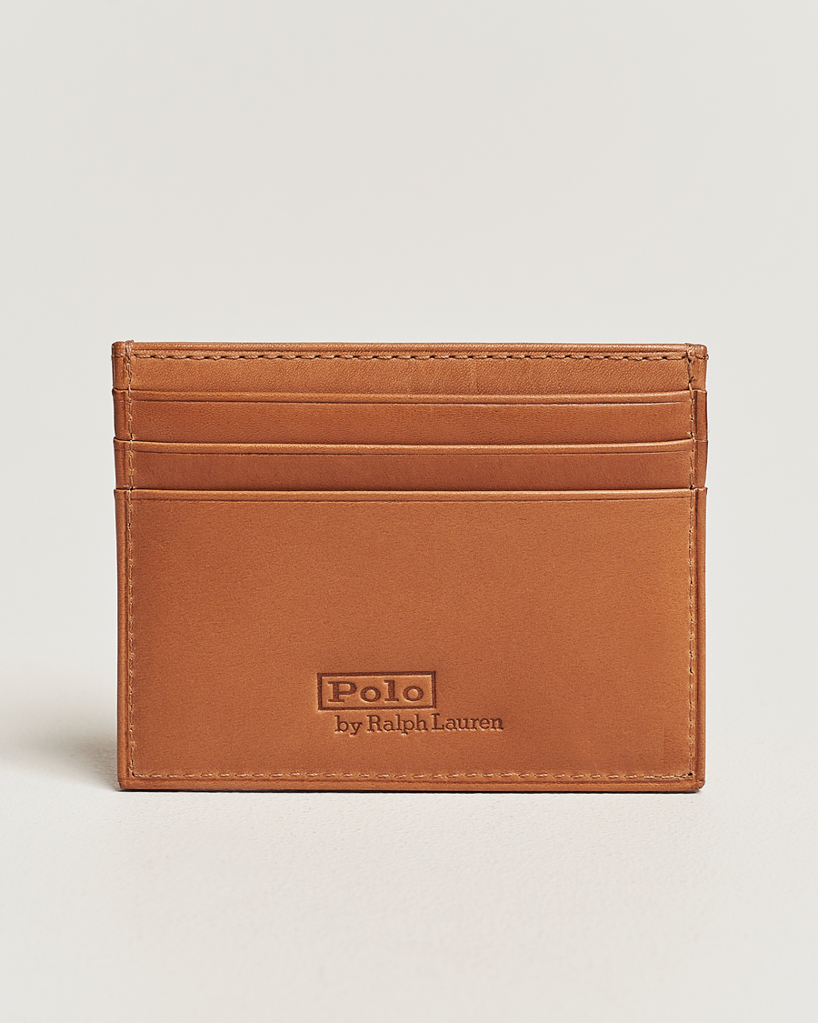 Heren | Polo Ralph Lauren Heritage Leather Credit Card Holder Tan | Polo Ralph Lauren | Heritage Leather Credit Card Holder Tan