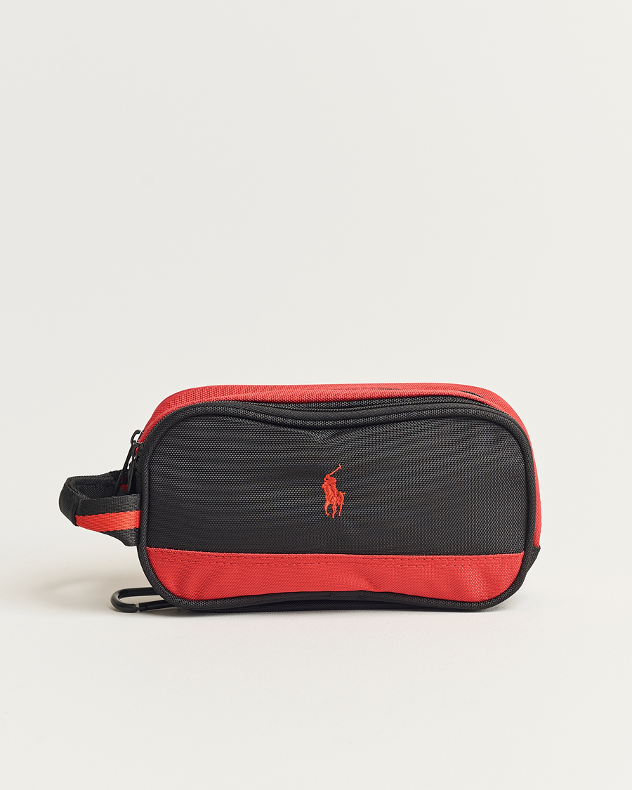 Heren | RLX Ralph Lauren Large Washbag Black/Red | RLX Ralph Lauren | Large Washbag Black/Red