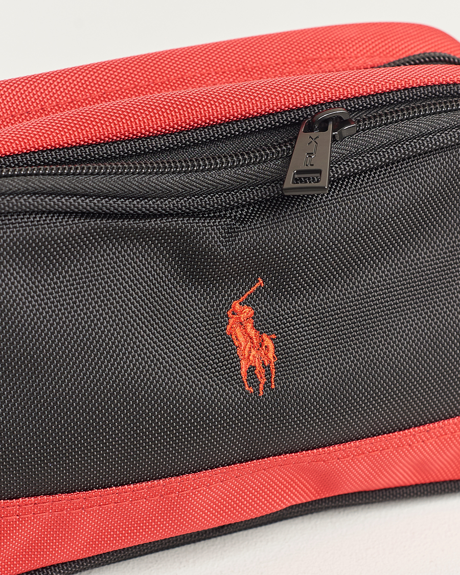 Heren | RLX Ralph Lauren Large Washbag Black/Red | RLX Ralph Lauren | Large Washbag Black/Red