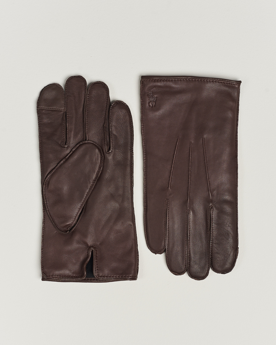 Heren | Polo Ralph Lauren Leather Gloves Dark Brown | Polo Ralph Lauren | Leather Gloves Dark Brown
