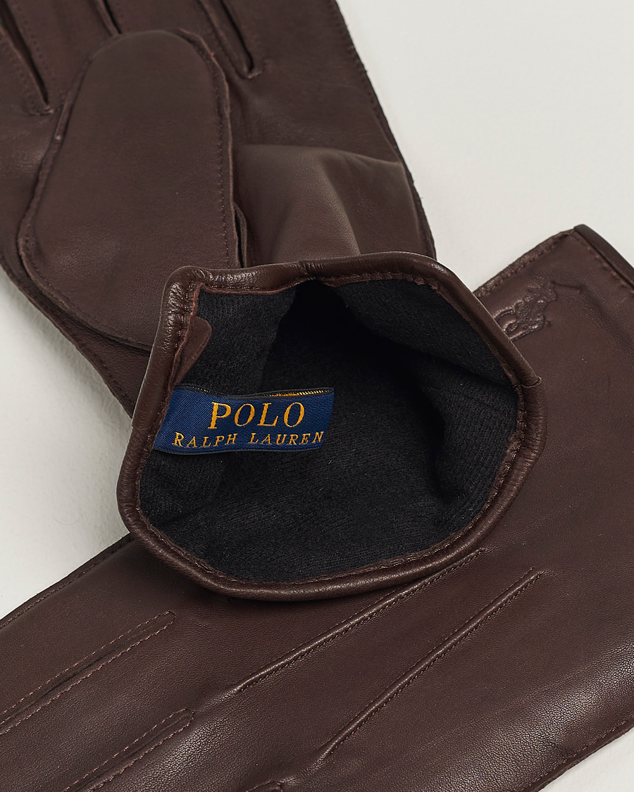 Heren |  | Polo Ralph Lauren | Leather Gloves Dark Brown