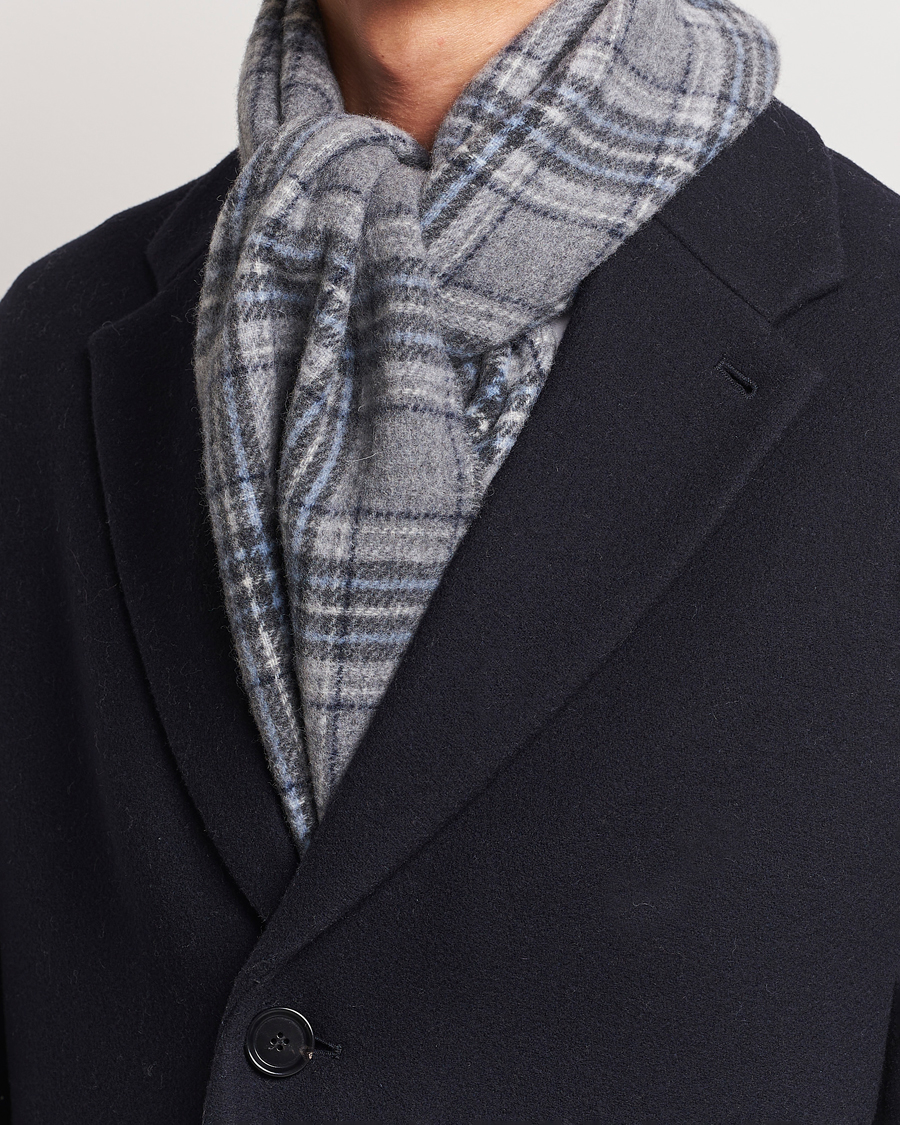 Heren |  | Polo Ralph Lauren | Wool Checked Scarf Grey