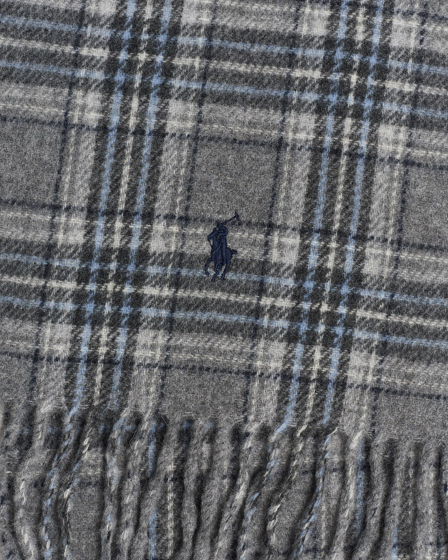 Heren | Polo Ralph Lauren Wool Checked Scarf Grey | Polo Ralph Lauren | Wool Checked Scarf Grey