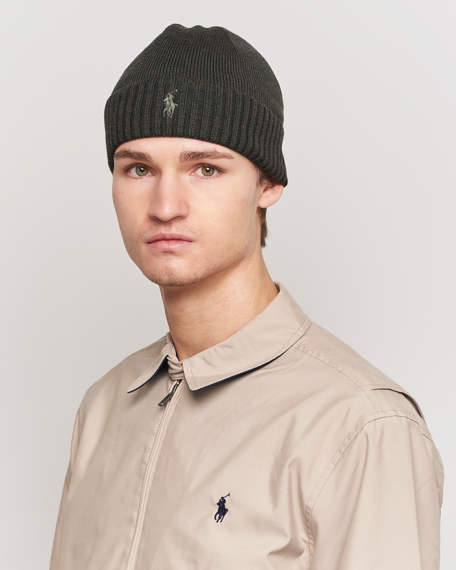 Heren |  | Polo Ralph Lauren | Merino Wool Beanie Olive Heather