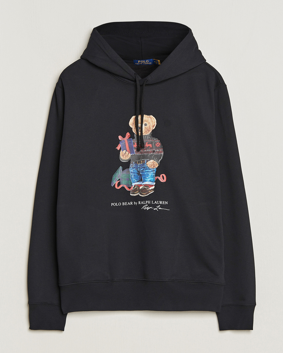 Heren | Truien | Polo Ralph Lauren | Printed Denim Bear Hoodie Black