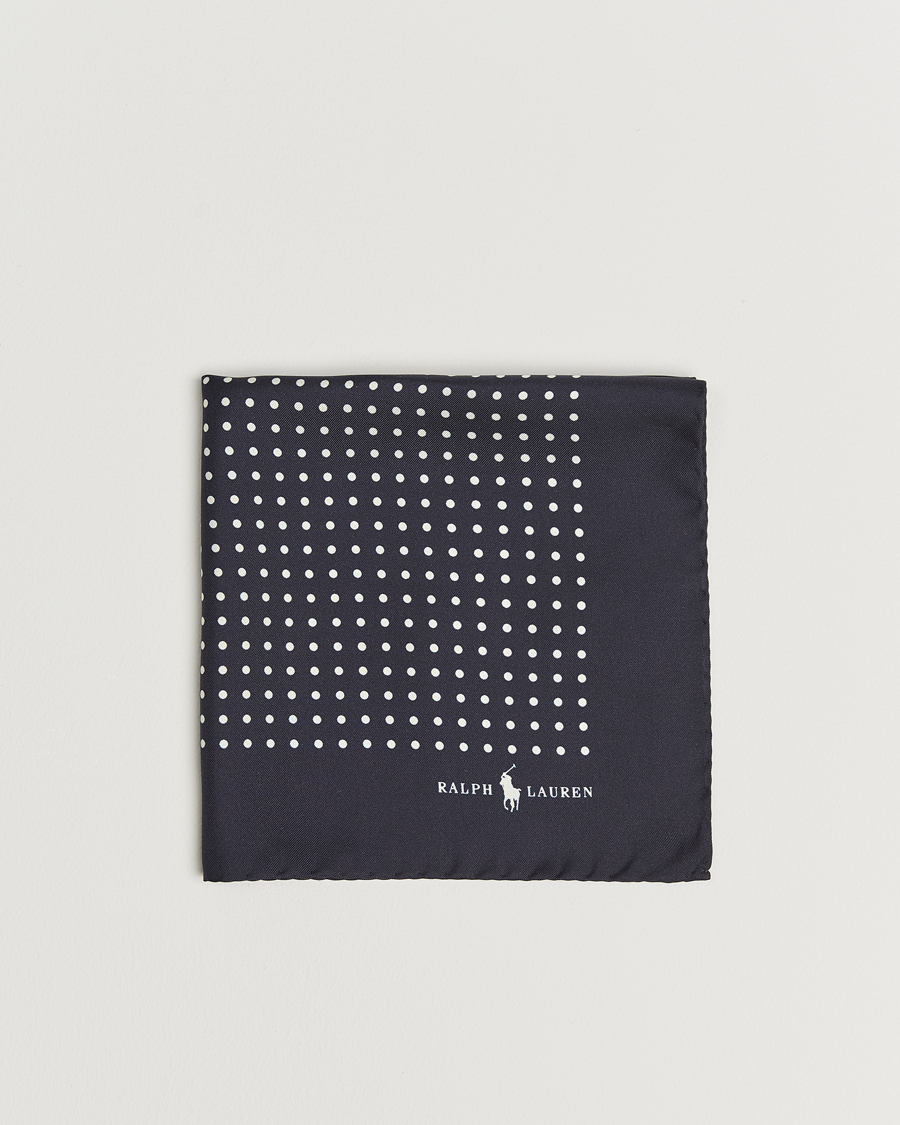 Heren |  | Polo Ralph Lauren | Silk Dot Pocket Square Navy/White