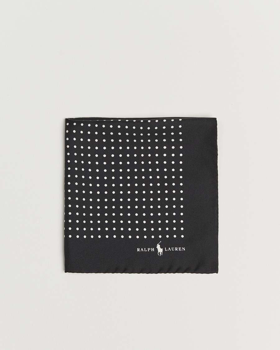 Heren | Pochets | Polo Ralph Lauren | Silk Dot Pocket Square Black/White