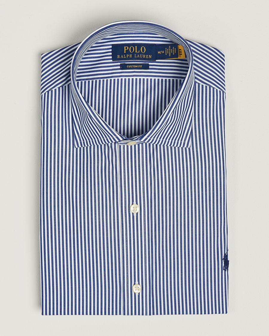 Heren | Overhemden | Polo Ralph Lauren | Poplin Striped Dress Shirt Royal/White