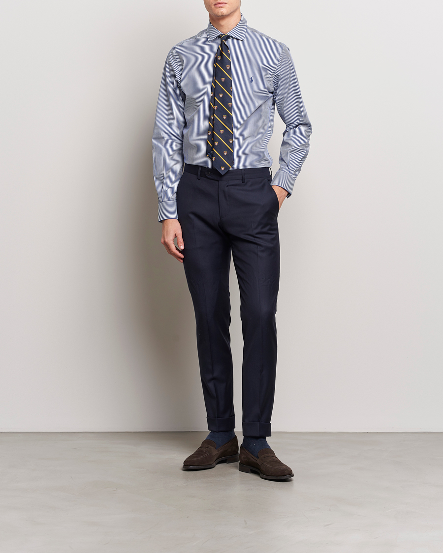 Heren | Overhemden | Polo Ralph Lauren | Poplin Striped Dress Shirt Royal/White
