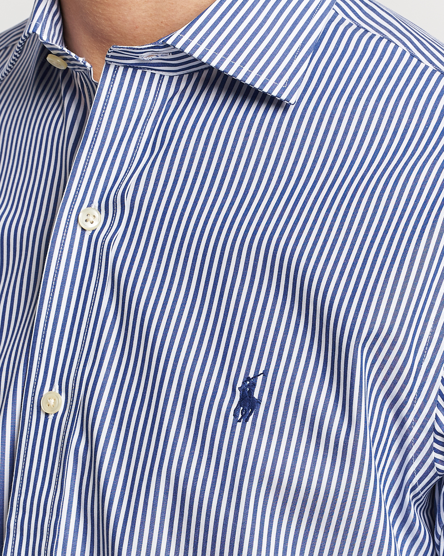 Heren | Overhemden | Polo Ralph Lauren | Poplin Striped Dress Shirt Royal/White