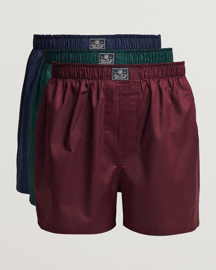 Heren |  | Polo Ralph Lauren | 3-Pack Woven Boxer Red/Navy/Green