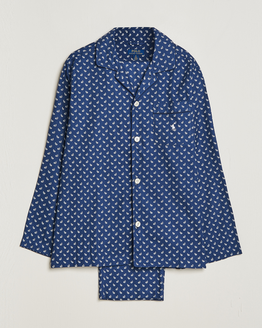 Heren | Pyjama's en gewaden | Polo Ralph Lauren | Flannel Paisley Pyjama Set Navy