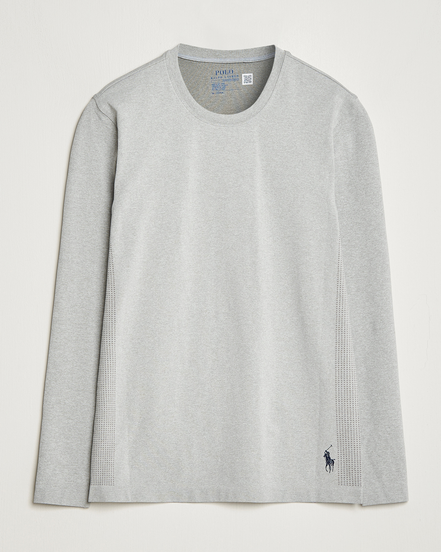 Heren | T-shirts | Polo Ralph Lauren | Performance Seamless Long Sleeve Tee Light Sport Heather