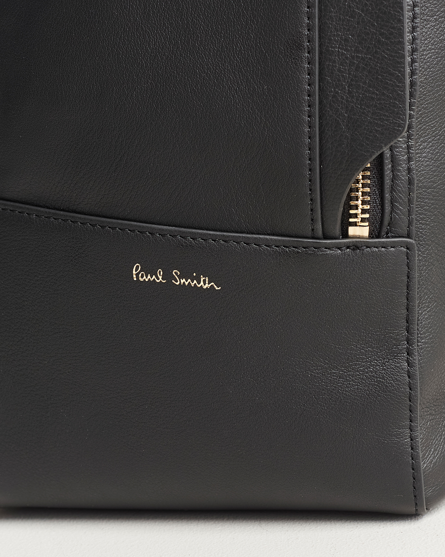 Heren | Paul Smith Leather Stripe Backpack Black | Paul Smith | Leather Stripe Backpack Black