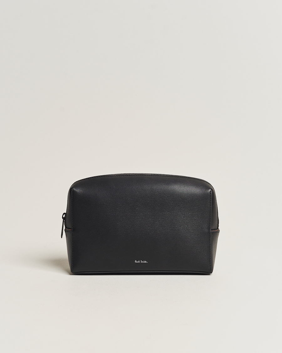 Heren | Paul Smith Leather Washbag Black | Paul Smith | Leather Washbag Black