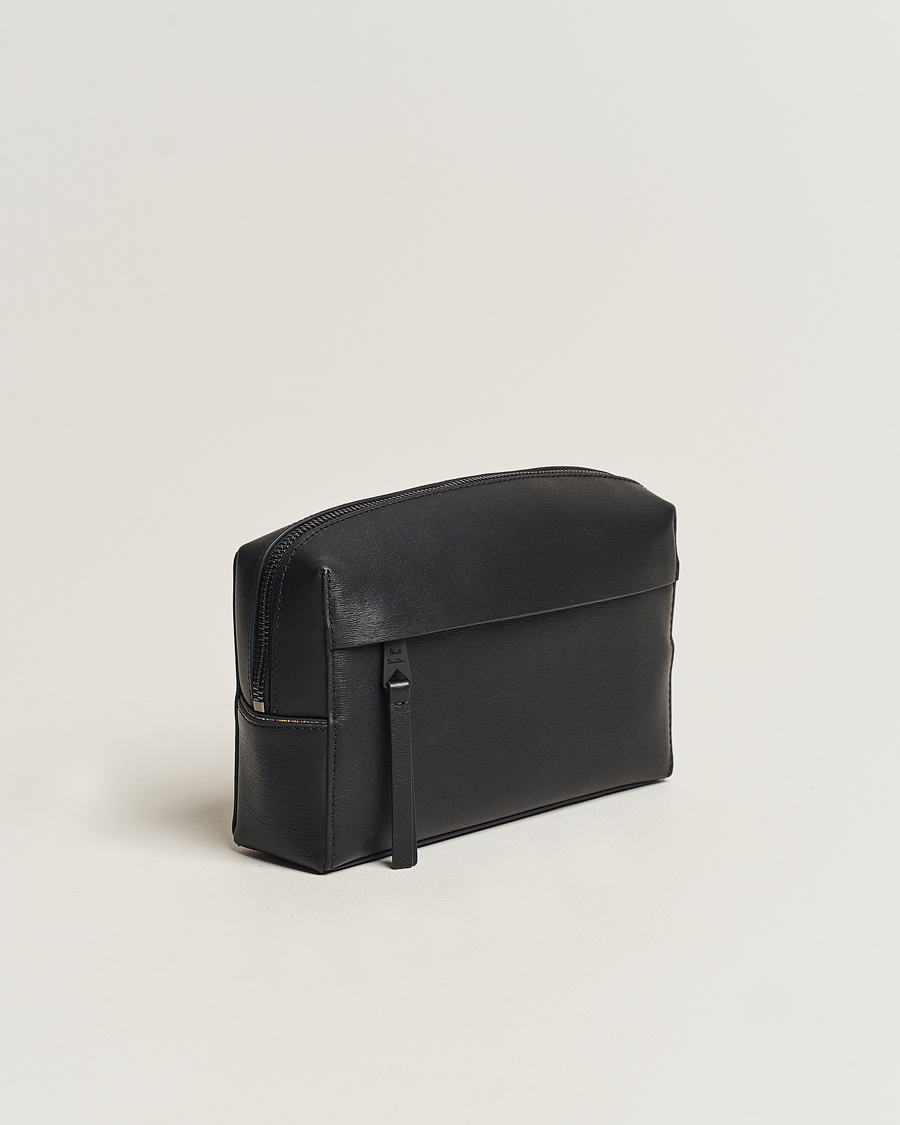 Men | Wash Bags | Paul Smith | Leather Washbag Black