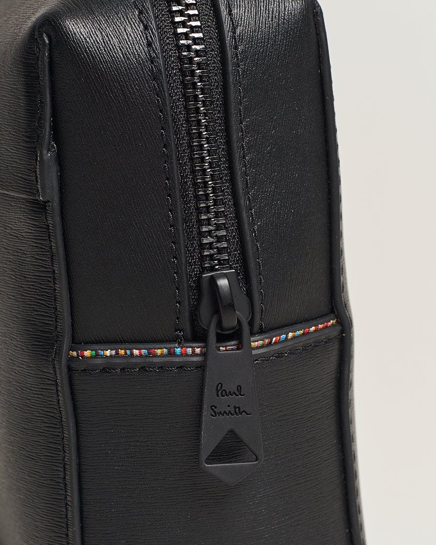 Heren | Paul Smith Leather Washbag Black | Paul Smith | Leather Washbag Black