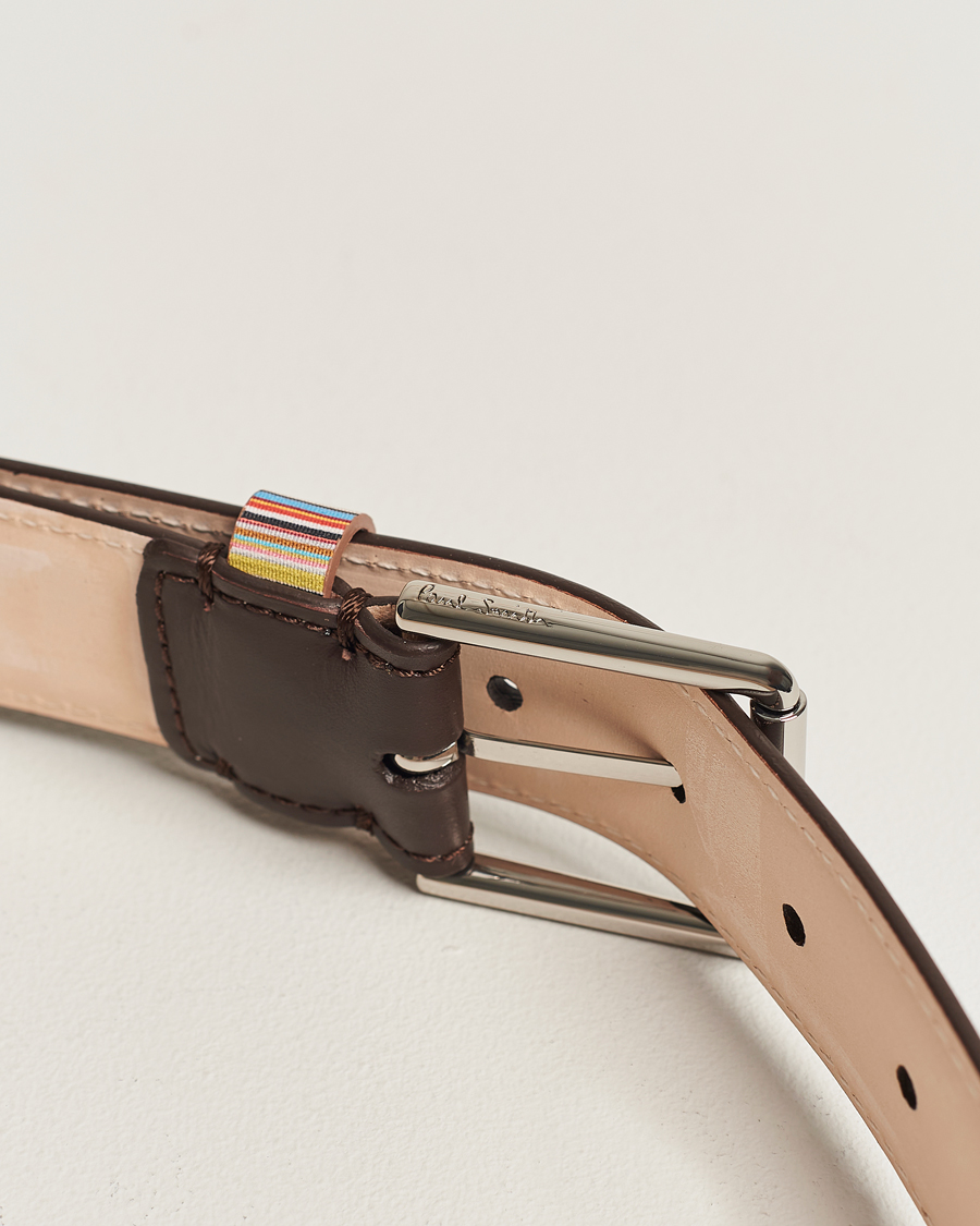 Heren | Paul Smith Leather Stripe Belt Brown | Paul Smith | Leather Stripe Belt Brown