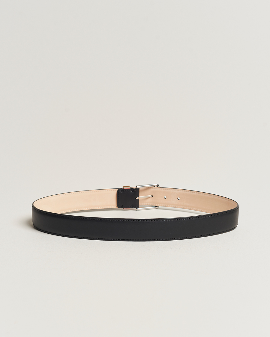 Heren | Paul Smith Leather Stripe Belt Black | Paul Smith | Leather Stripe Belt Black