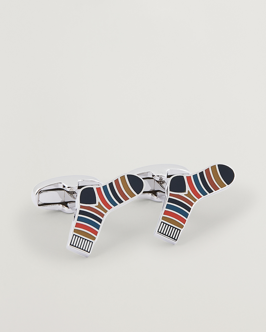 Heren | Paul Smith Artist Stripe Cufflink Silver | Paul Smith | Artist Stripe Cufflink Silver