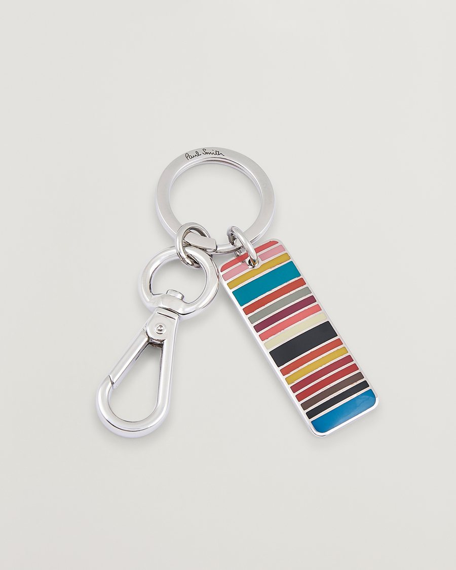 Heren | Sleutelhangers | Paul Smith | Signature Stripe Keyring Silver