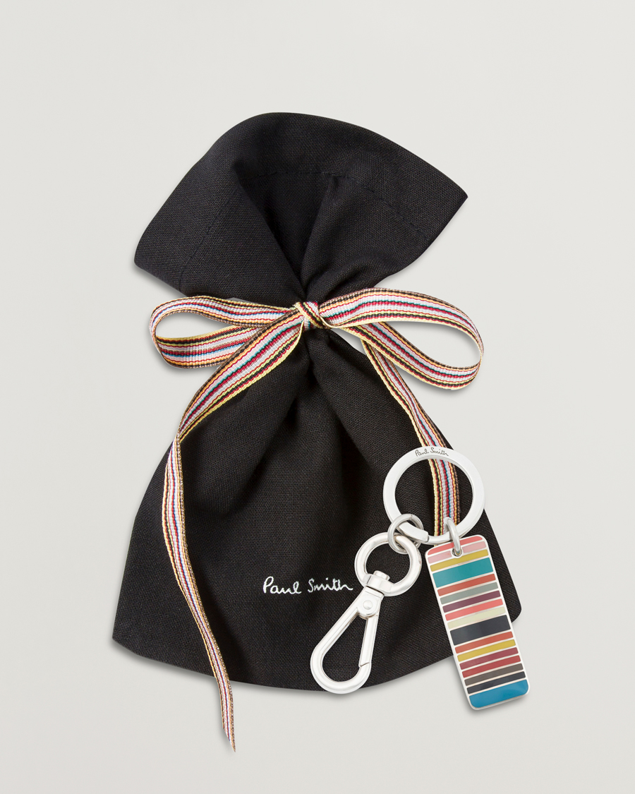 Heren | Sleutelhangers | Paul Smith | Signature Stripe Keyring Silver