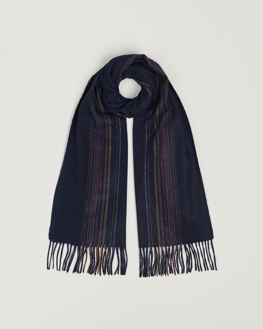Heren | Paul Smith Lambswool/Cashmere Signature Scarf Navy | Paul Smith | Lambswool/Cashmere Signature Scarf Navy