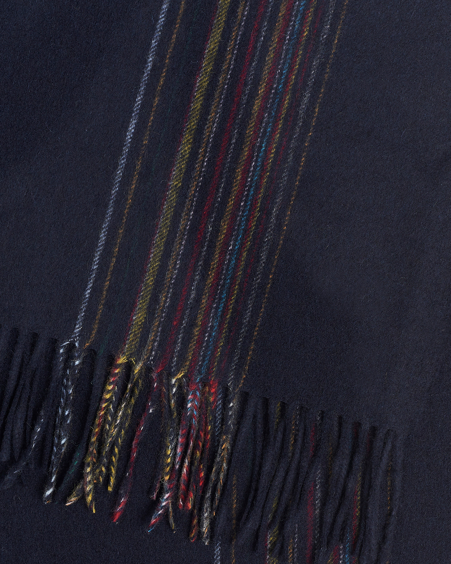 Heren | Paul Smith Lambswool/Cashmere Signature Scarf Navy | Paul Smith | Lambswool/Cashmere Signature Scarf Navy