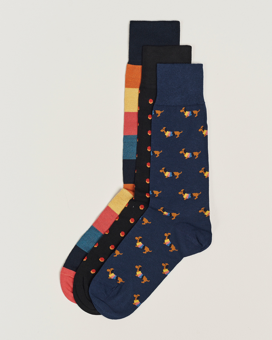 Heren | Ondergoed | Paul Smith | 3-Pack Novelty Mix Socks Multi