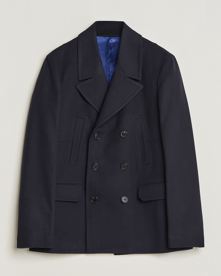 Heren | Jassen | Paul Smith | Wool/Cashmere Peacoat Navy