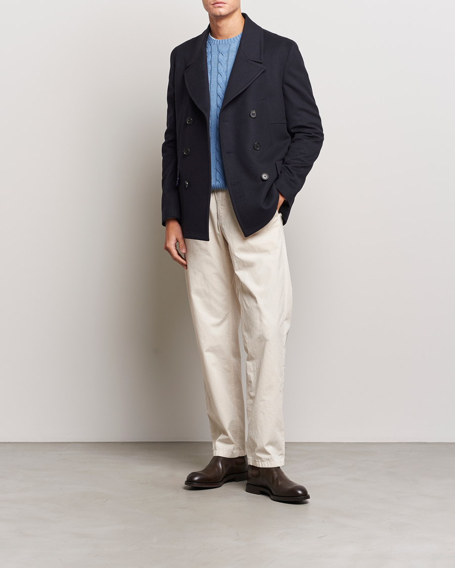 Heren | Jassen | Paul Smith | Wool/Cashmere Peacoat Navy