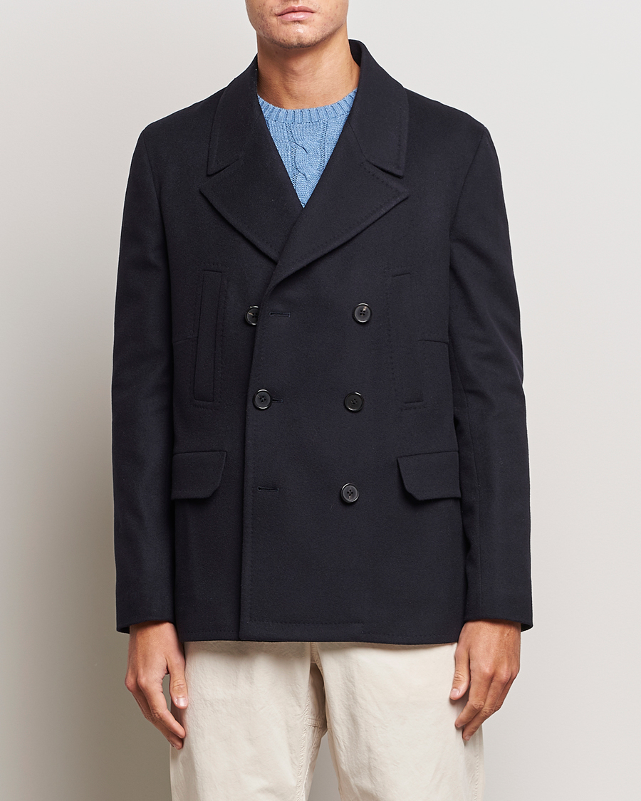 Heren | Jassen | Paul Smith | Wool/Cashmere Peacoat Navy